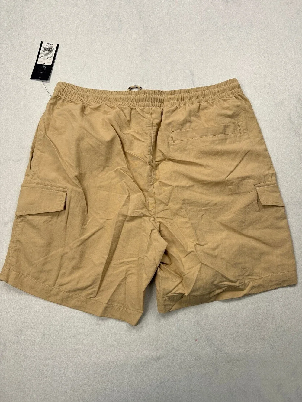Original Use Bermuda Shorts Beige Contemporary Adjustable Drawstring - Mens S